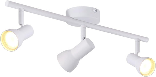 ZMH Faretto da soffitto bianchi 3 luci GU10 orientabili 350° metallo design moderno senza lampadina