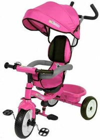 Triciclo Bambini 1 anno Passeggino Fronte Mamma e Strada Leggero | Treciclo Regolabile Bimbo Bimba 9 mesi Colibrino Rosa