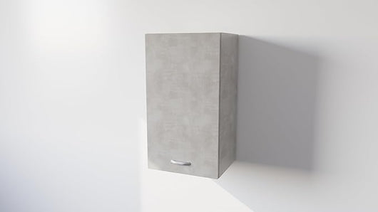 Pensile Cucina  in Legno Nobilitato Cemento Mobile Alto con 1 Anta, Pensile Componibile Moderno Made in Italy (H72XL60XP33cm)