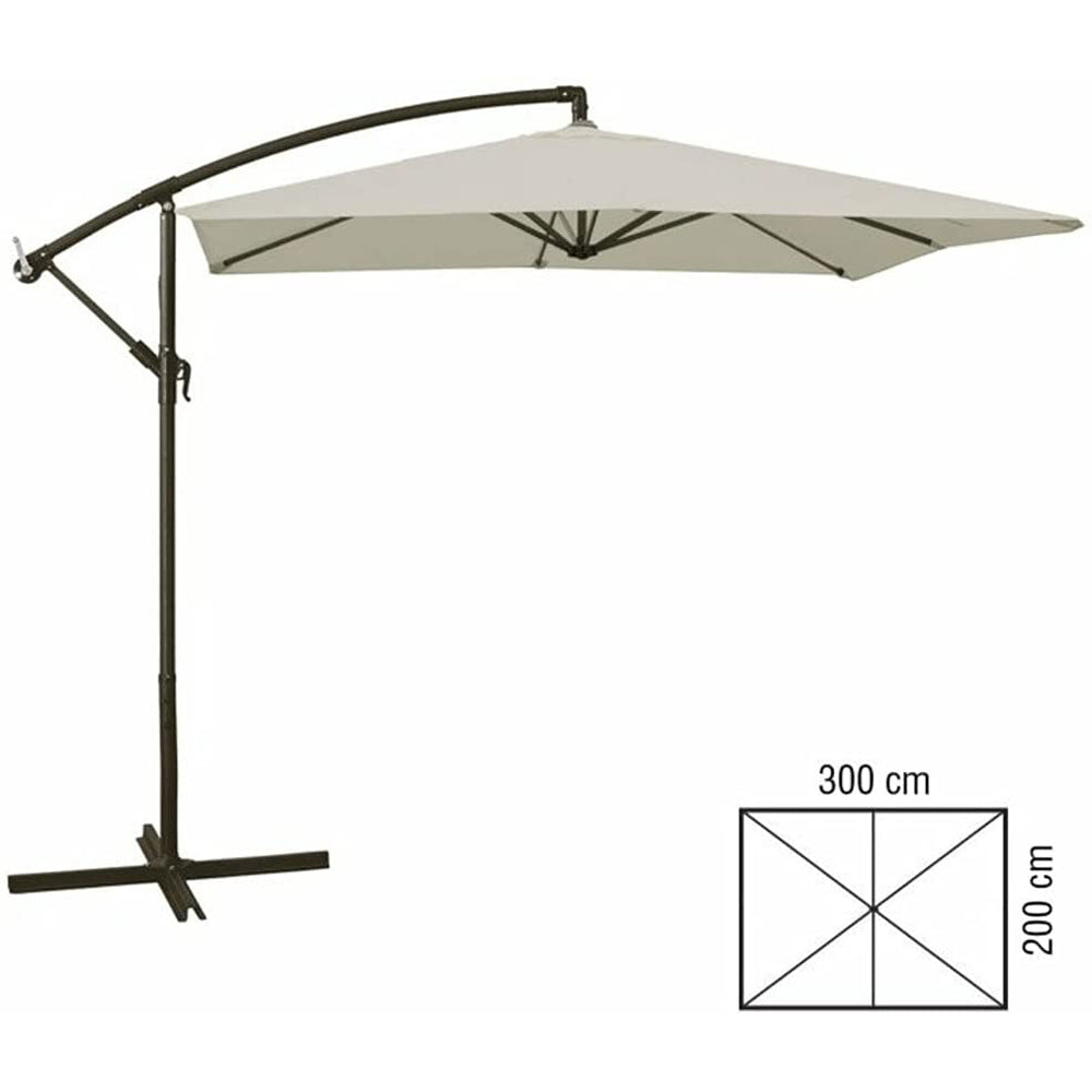 OMBRELLONE DA GIARDINO A BRACCIO 2x3mt ECRU VERDELOOK