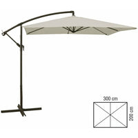 OMBRELLONE DA GIARDINO A BRACCIO 2x3mt ECRU VERDELOOK