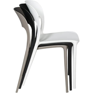 SEDIE IN POLIPROPILENE IMPILABILI 56x48x83cm BIANCHE INTERNO-ESTERNO 6PZ MEB