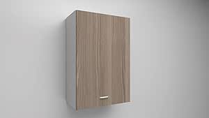 Pensile Cassa bianca con anta in colore Olmo 72x40x33