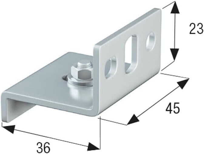 Staffa Acciaio Zincato per Monorotaia MR3 – Montaggio a Parete
