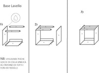 Base da lavello d appoggio con Le Seguenti Misure l=80 cm p=55 cm h=72 cm Colore Noce con spedizione in Kit Senza Ante