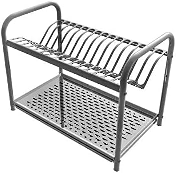 SCOLAPIATTI CON BASE DI APPOGGIO E CON RACCOGLIGOCCE IN ACCIAIO INOX DA 80 CM