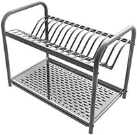 SCOLAPIATTI CON BASE DI APPOGGIO E CON RACCOGLIGOCCE IN ACCIAIO INOX DA 80 CM