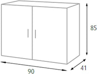 A1505007 - Mobile bianco 2 ante H 85 cm
