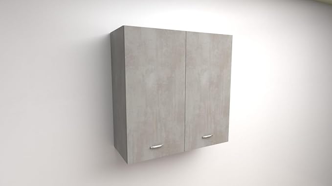 Mobile PENSILE  COMPRESO di 2 Ante SPEDIZIONE A Kit Le Misure Si intendono Altezza X Larghezza X profondità 72X90X33 CEMENTO