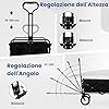 Carrello da Spiaggia Pieghevole 82L/100KG, Carrelli da Campeggio con Maniglia Regolabile e Ruote Piroettanti a 360Â°, Carrello a Mano giardino per Tutti i Terreni, 2 Tasche a Rete (Nero)