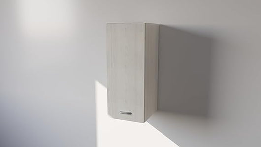 Pensile Cucina in Legno Nobilitato Larice Bianco Mobile Alto con 1 Anta, Pensile Componibile Moderno Made in Italy (H60XL30XP32cm)