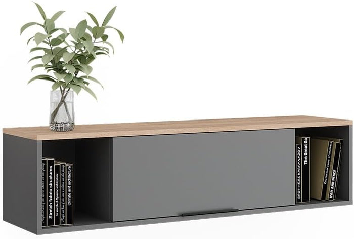 Scaffale a muro Betti, Antracite/Sonoma, 120 x 30 cm