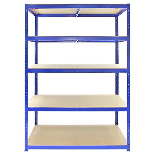 3 Scaffali in Acciaio Senza Bulloni T-Rax In Acciaio Senza Bulloni Blu 120cm x 60cm x 183cm
