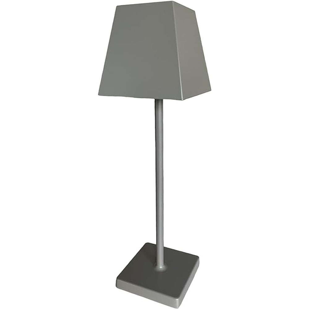 Lampada da tavolo led ricaricabile touch dimmerabile bar ristorante quadra tortora prequ'