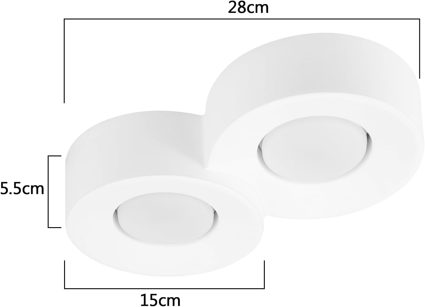 ZMH Lampada da soffitto faretto GU10 bianco moderno per cucina soggiorno