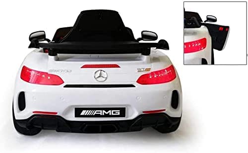 Auto Elettrica Per Bambini 1 Anno Mercedes Elettrica Per Bambini Gt- R Bianca 12 V Con Telecomando e Portelle Apribili