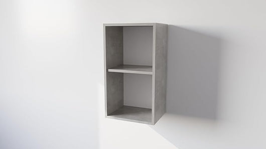 Pensile Cucina  in Legno Nobilitato Cemento Mobile Alto con 1 Anta, Pensile Componibile Moderno Made in Italy (H72XL60XP33cm)