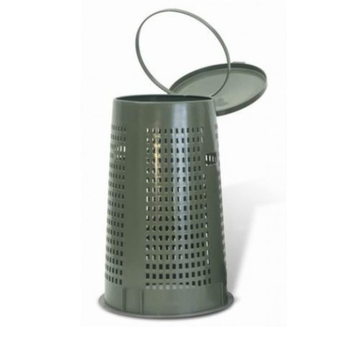Trespolo spazzatura, bidoni porta rifiuti con coperchio e reggi sacco, 110 lt  Verde 