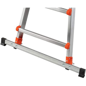 SCALA ALLUMINIO TELESCOPICA MULTIFUNZIONE GRADINI 6+6 PEPPINA 150KG GIGANTISSIMA GIERRE AL060