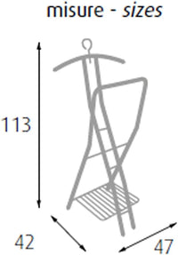 A1407290/B - Appendiabito verniciato bianco