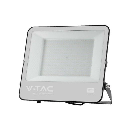 V-tac faro led – alloggiamento nero – samsung – ip65 – vetro nero + grigio – 200 watt – 17540 lumen – 6500 k – 5 anni