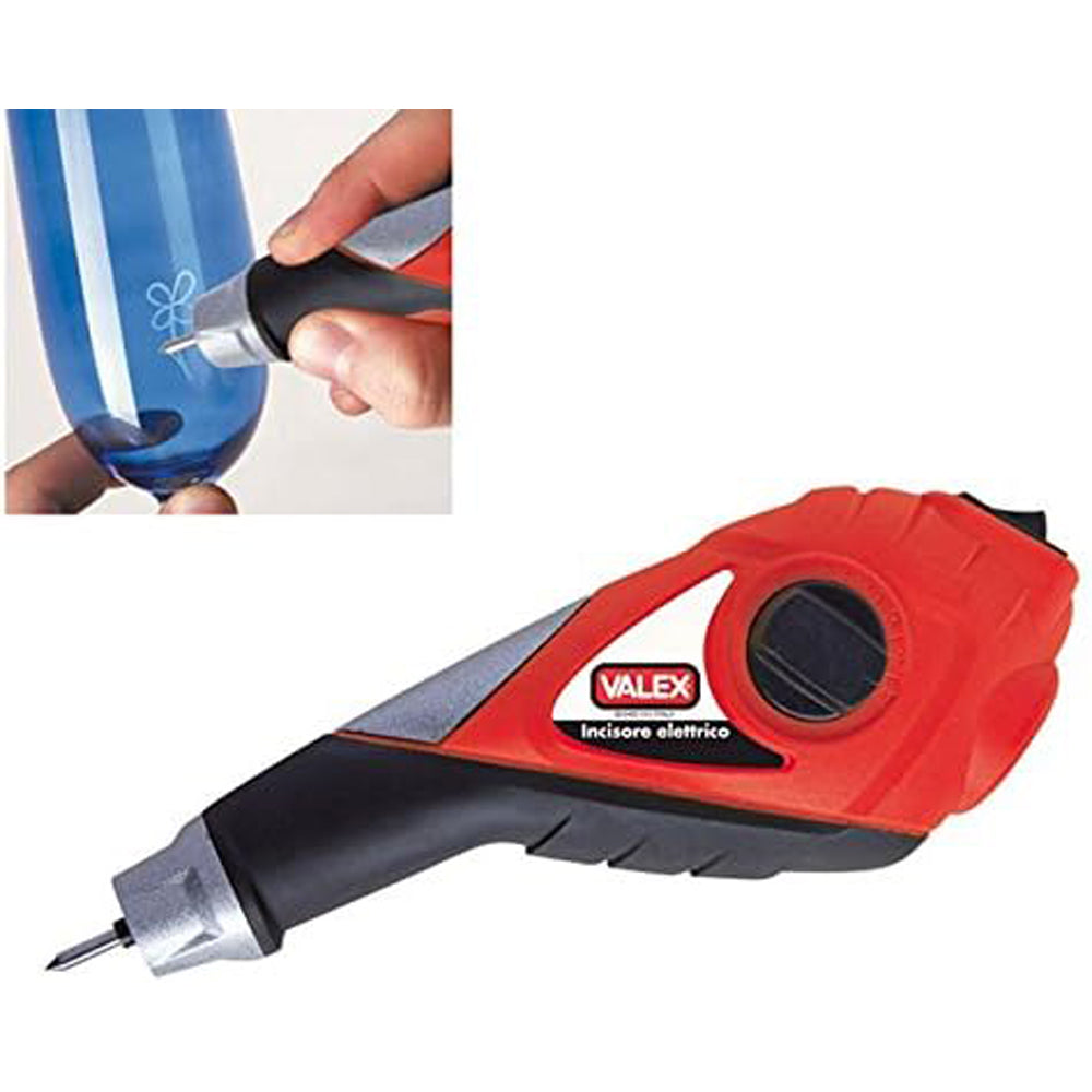 INCISORE ELETTRICO DI PRECISIONE + 2 NORMOGRAFI PER METALLO VETRO PLASTICA VALEX