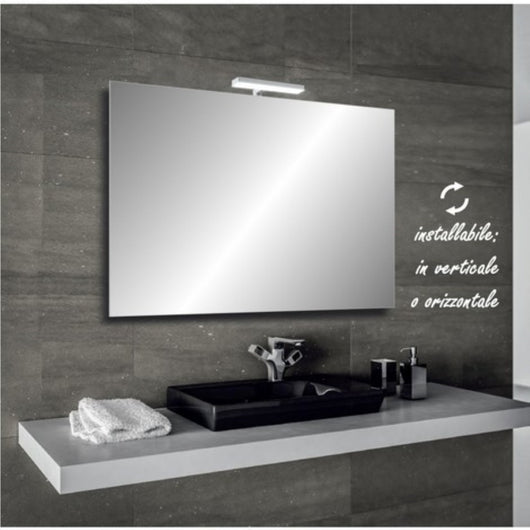 Specchio Bagno Moderno Reversibile Filo Lucido 70X100 Cm Spessore 5 Mm - 8.0