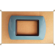 Trade Shop - Placchette Placche In Abs Compatibili Per Serie Living International Placca - Azzurro Polvere -3 Fori     -