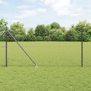 Recinzione Esagonale con 13 Pali a Picchetto 1x25 m in Acciaio Zincato