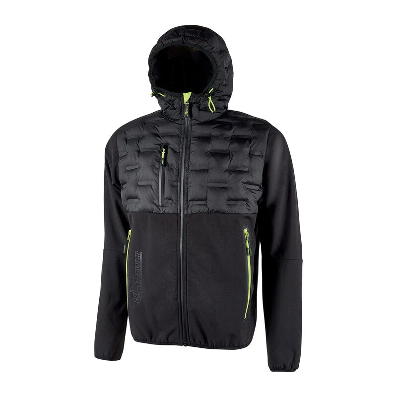 U-POWER GIACCONE SPOCK NERO-GIALLO TAGLIA XL