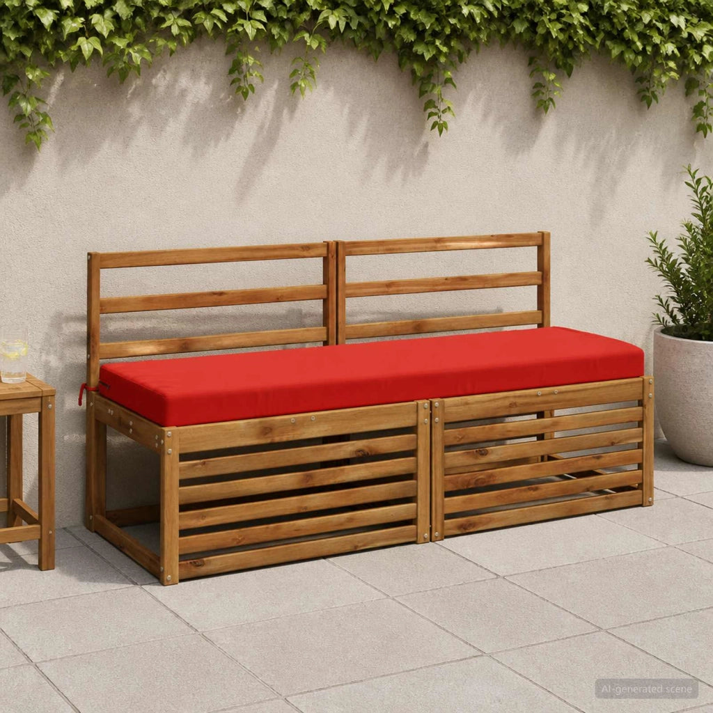 Cuscini per Panchina a 2 Pezzi SOEST 2 pz 100% Poliestere Rosso 950349