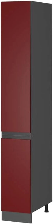 Armadio da farmacia R-Line, Rosso, 30 cm Forma a J, per la libera combinazione all'interno di sistemi cucina modulari