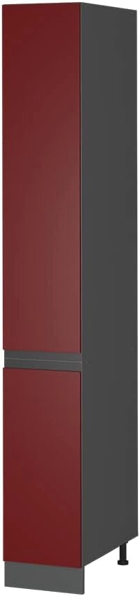 Armadio da farmacia R-Line, Rosso, 30 cm Forma a J, per la libera combinazione all'interno di sistemi cucina modulari