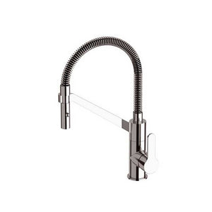 Miscelatore monocomando lavello di design con flessibile nero - serie winner