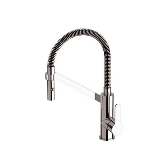 Miscelatore monocomando lavello di design con flessibile nero - serie winner