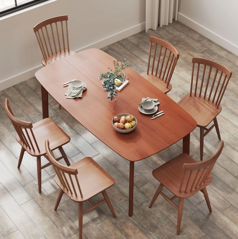 Tavolo da pranzo rustico in legno marrone 150x80 cm