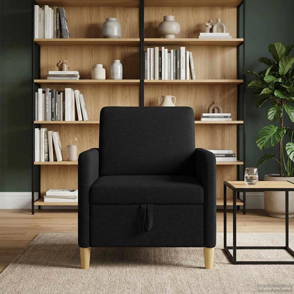 Divano con Storage Nero 72 x 78 x 87 cm Poliestere 42036865