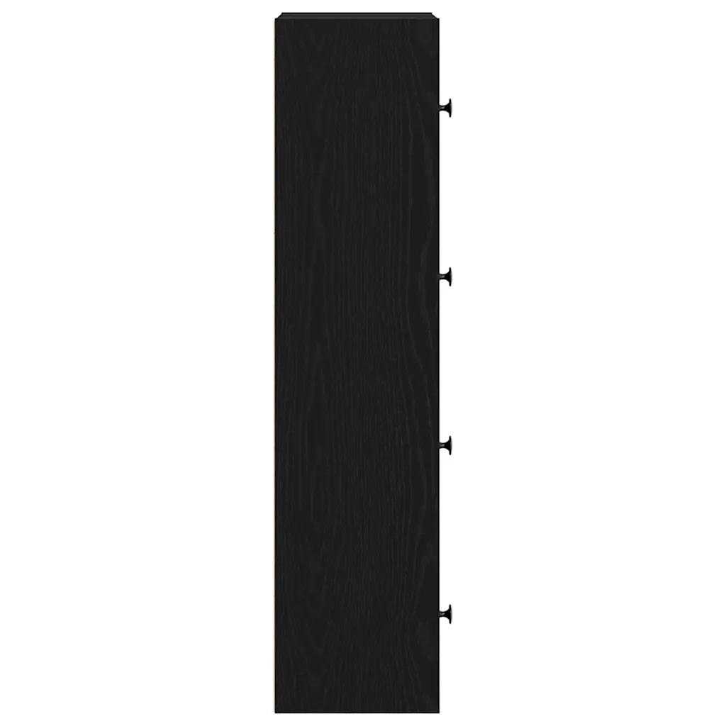 Libreria Rovere Nero 40x24x102 cm in Legno Multistrato 860374