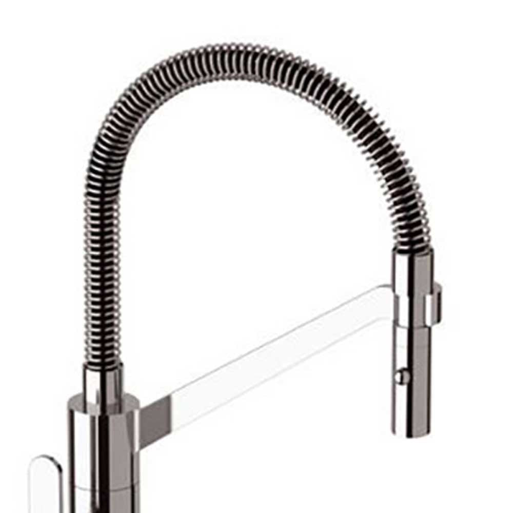 Miscelatore monocomando lavello di design con flessibile nero - serie winner