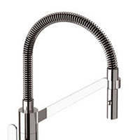 Miscelatore monocomando lavello di design con flessibile nero - serie winner