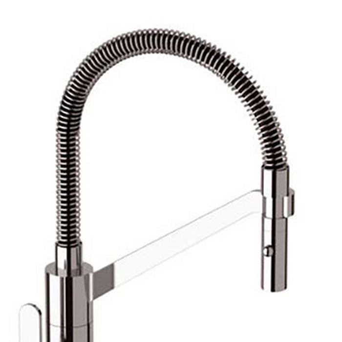 Miscelatore monocomando lavello di design con flessibile nero - serie winner