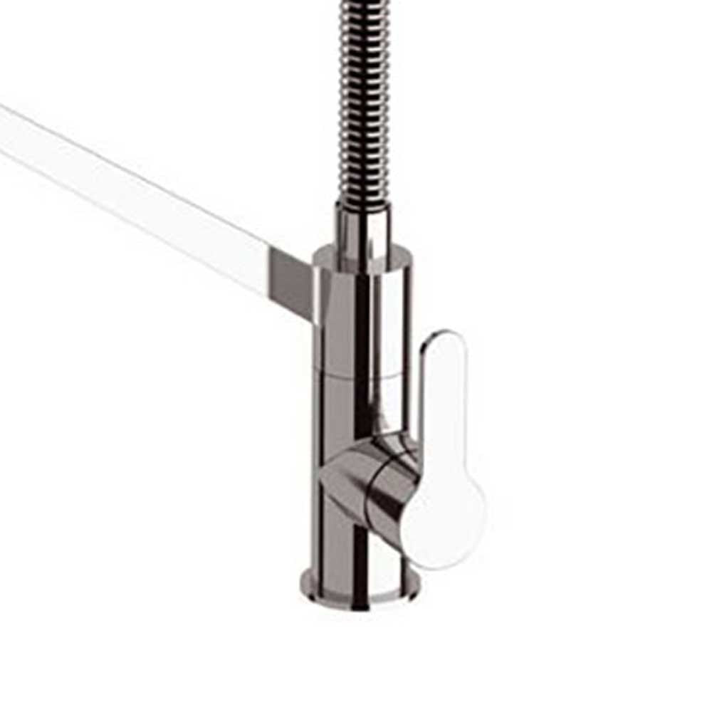 Miscelatore monocomando lavello di design con flessibile nero - serie winner