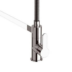 Miscelatore monocomando lavello di design con flessibile nero - serie winner