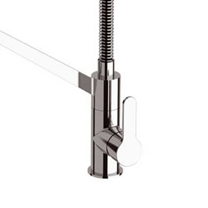 Miscelatore monocomando lavello di design con flessibile nero - serie winner