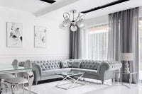 Lampadario In Cristallo Con Foglie In Metallo APP636-5C