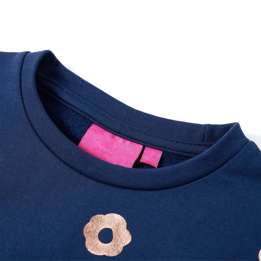 Felpa da Bambina Blu Marino 116 13666