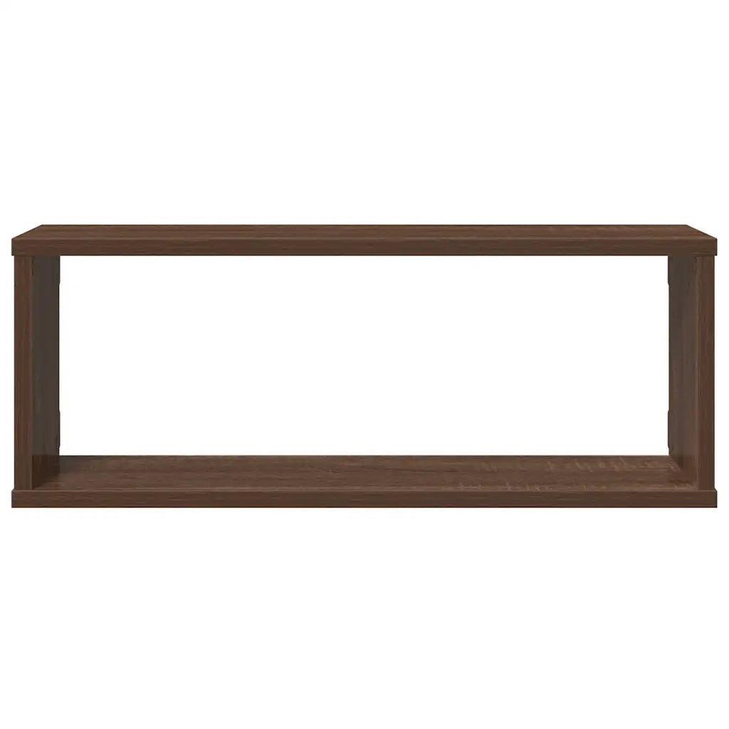 Mensole Cubo Muro 4pz Rovere Marrone 60x15x23 Legno Multistrato cod mxl 33062