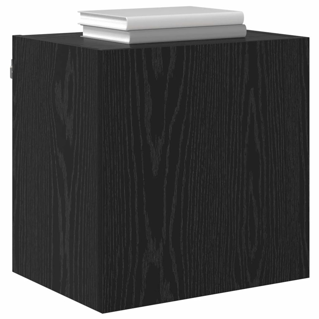 Mobiletti TV da Parete 2 pcs Rovere Nero 40,5x30x40cm 882938