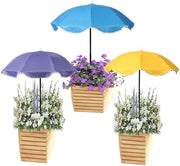 Ombrellone per piante 100x60cm - Impermeabile - Flessibile - Set da 3 - Acciaio/Poliester - Incluso palo a H - Ombrellone per giardino