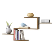Mensola da Parete Flekkefjord con 5 Ripiani 104 x 15 x 50 cm - Effetto Legno Scuro [en.casa]